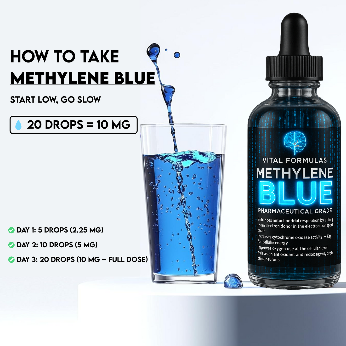 Premium USP Grade Methylene Blue 1% Solution – Pharmaceutical Purity