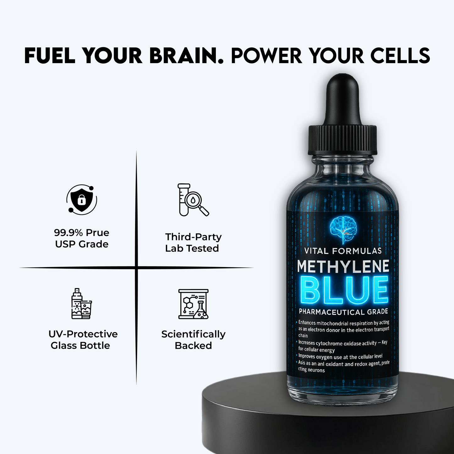 Premium USP Grade Methylene Blue 1% Solution – Pharmaceutical Purity